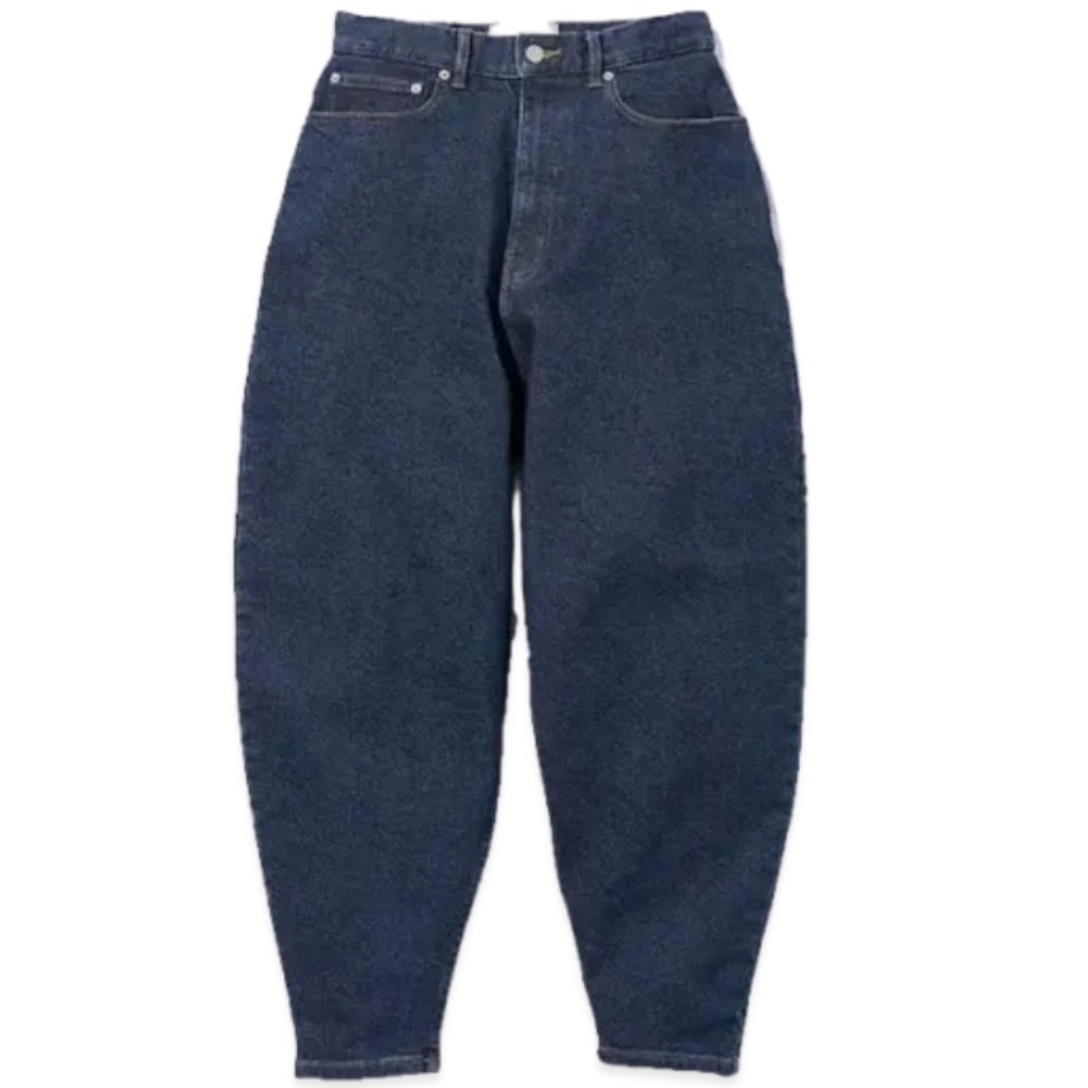 GU And Beautiful People Brushed Ballon Jeans Tapered Dark Denim XL Collab Unisex